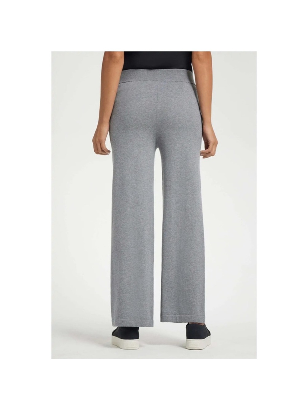 Anatomie Catalina Wide Leg Knit Pant in gray small cashmere cotton blend lounge - Picture 2 of 10